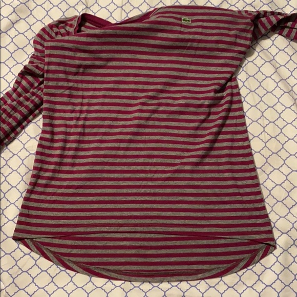 Lacoste V Neck Long sleeve Tee - Picture 3 of 5